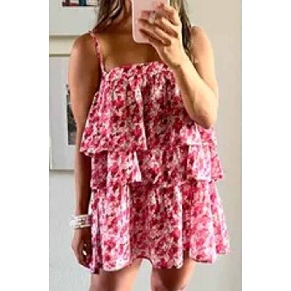 Free People Pink Floral Mini Dress